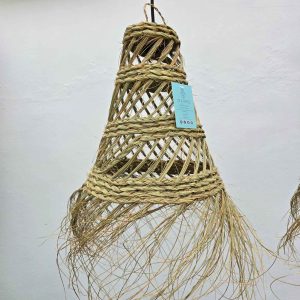 LÁMPARA ESPARTO NATURAL TRENZADA