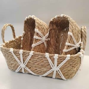 CONJUNTO CESTAS FIBRAS NATURALES MALI